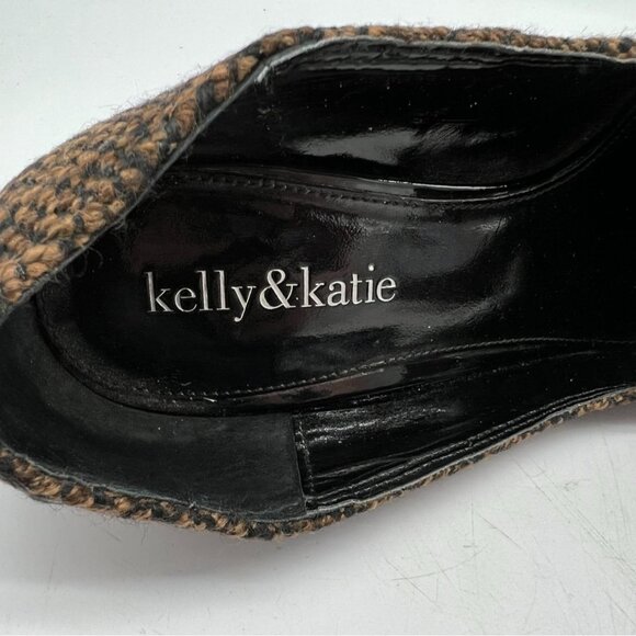 Kelly & Katie Womens Tweed Rose Pumps Sandals Size 7 Brown Classic Party Slip On - Picture 3 of 7